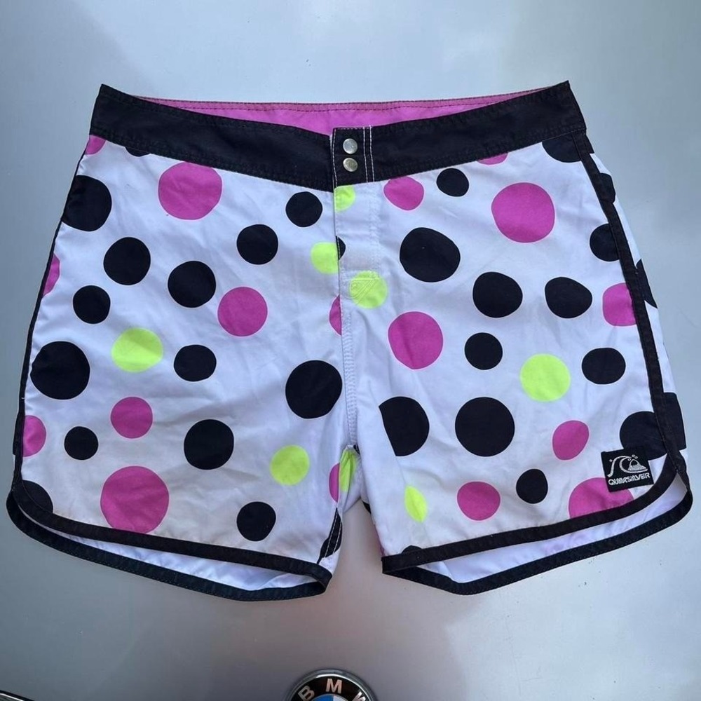90s VTG Quiksilver board shorts polkadots